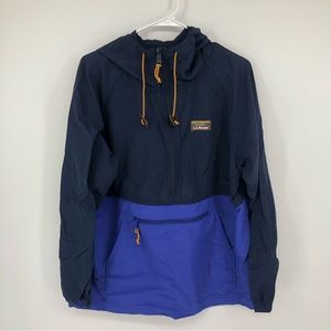 L.L. Bean Anorak Windbreaker Pullover Blue/Navy Size Lg